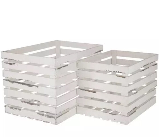 White Wooden Crates
