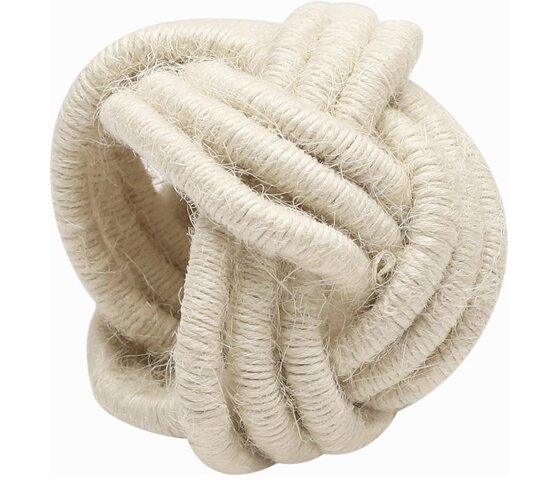Boho, rustic, natural jute knot, Ivory 