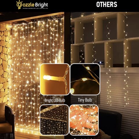 300 warm fairy lights