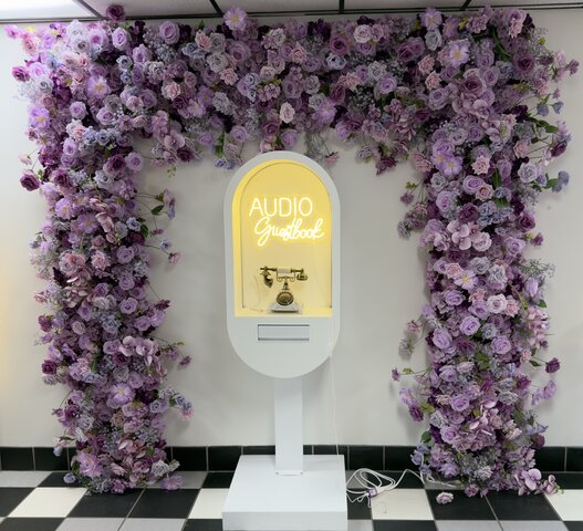 Gorgeous purple floral wall