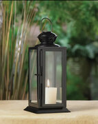 Starlight Black Candle Lantern