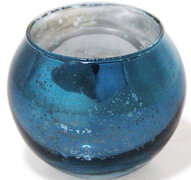 Round Mercury Glass Votive Candle Holders for Wedding Centerpieces,