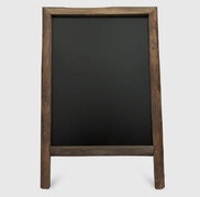 Framed Rectangular Chalkboard Easel Sign - Natural Wood | Large