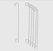 Decorating Metal Shepherd Hooks - White