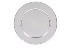 13” plastic silver plastic charger plate