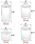 Plastic Storage Jar with Lid, Candy Cookie Container for Vanity