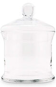 Small Glass Apothecary Candy Jar - Cylinder with Lid