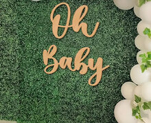 1pc Wooden Oh Baby Shower Banner - 1st Birthday Charm - Premium Nursery & Event Decor, Vibrant Gender Reveal Backdrop, Timeless Baby Announcement Sign