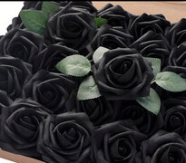 Artificial black roses 