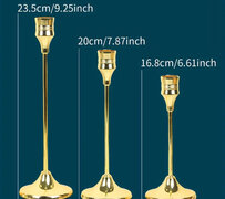 3 Piece Gold Candle Sticks