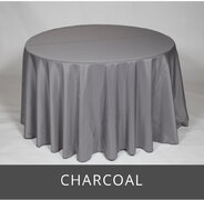 POLY 90”X 90”SQUARE TABLECLOTH, CHARCOAL