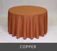 POLY 90”X 90”SQUARE TABLECLOTH, COPPER