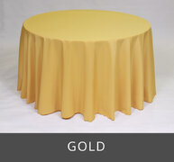 POLY 90”X 90”SQUARE TABLECLOTH, GOLD