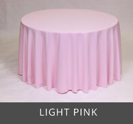 POLY 90”X 90”SQUARE TABLECLOTH, LIGHT PINK