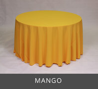 POLY 90”X 90”SQUARE TABLECLOTH, MANGO