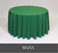 POLY 90”X 132” RECTANGLE TABLECLOTH, MOSS