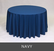 POLY 90”X 132” RECTANGLE TABLECLOTH, NAVY