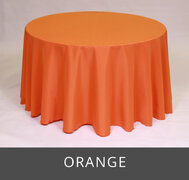 POLY 90”X 90”SQUARE TABLECLOTH, ORANGE 