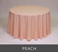 POLY 90”X 132” RECTANGLE TABLECLOTH, PEACH