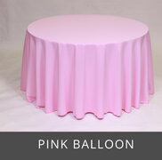 POLY 90”X 132” RECTANGLE TABLECLOTH, PINK BALLOON