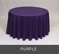 POLY 90”X 90”SQUARE TABLECLOTH, PURPLE