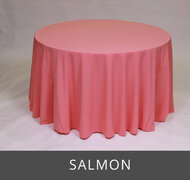 POLY 90”X 90”SQUARE TABLECLOTH, SALMOM