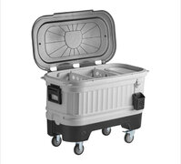 Elevated sectional cooler on wheels