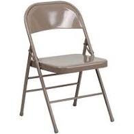 Metal Folding Chair-Tan