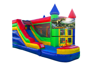 Dinosaurs Castle Combo Water Slide
