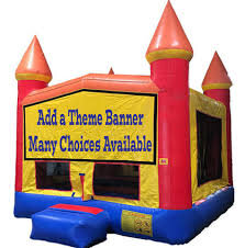 Bounce House With Pick Your Theme Banner